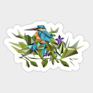 Common Kingfisher (halcyon) in Triangles Sticker